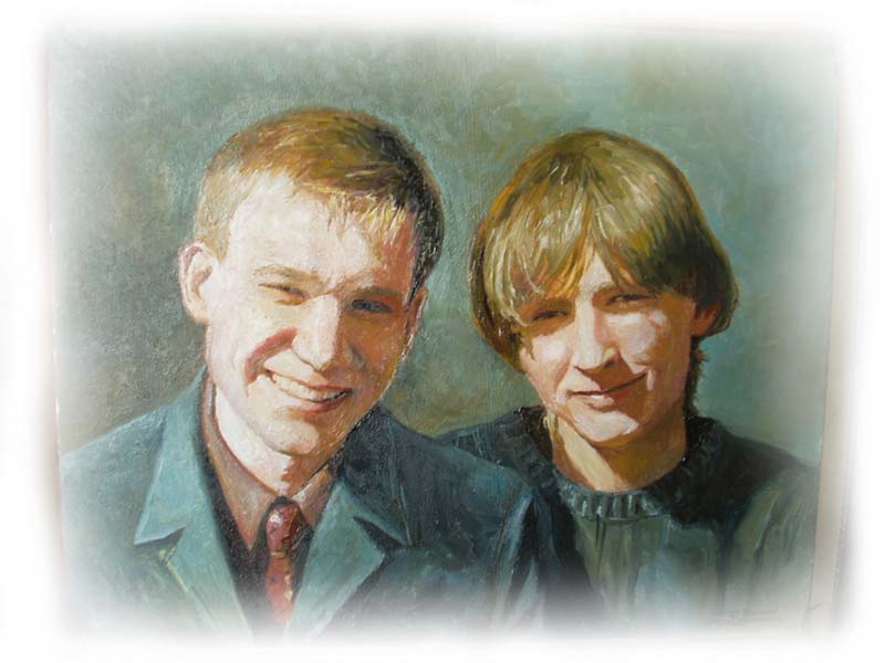 Портрет маслом двух друзей, Калининград, Минск